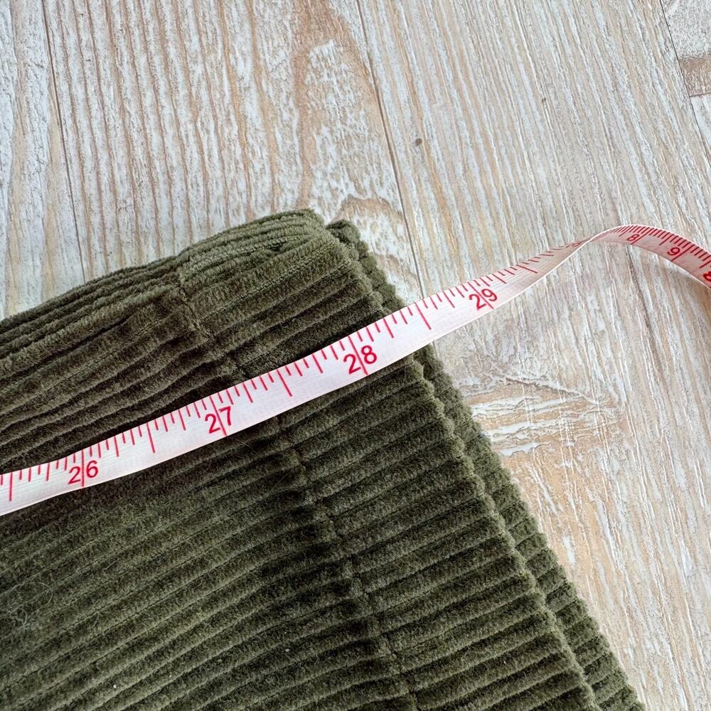Aritzia TNA High Rise Straight Leg Corduroy Trousers | Green Size 12 - Picture 8 of 8